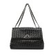 Bolsa Isla Helen Flap Tressê Couro Preto Onix