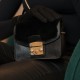 Bolsa Serpui Couro Natural Pelo Tassel Preto