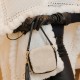 Bolsa Serpui Ivory Couro Natural Preto Pelo Marfim