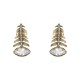 Brinco Claudia Arbex Ocean Deep Cristais Ouro Vintage