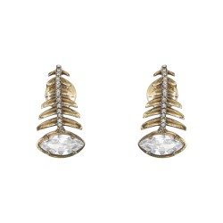 Brinco Claudia Arbex Ocean Deep Cristais Ouro Vintage