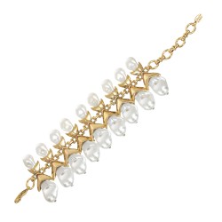 Pulseira Claudia Arbex Ocean Deep Pérolas Ouro Vintage