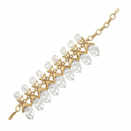 Pulseira Claudia Arbex Ocean Deep Pérolas Ouro Vintage