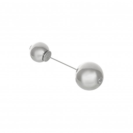 Broche Nádia Gimenes Alfinete Bolas Prata