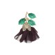 Broche Nádia Gimenes Jardim Do Éden Flor Dourado