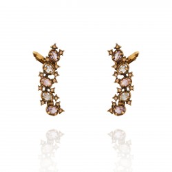 Brinco Camila Klein Essencial Cristais Ear Cuff Ouro Velho
