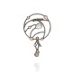 Broche Camila Klein Véu Das Montanhas Cristais Ouro Velho