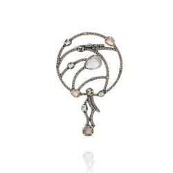 Broche Camila Klein Véu Das Montanhas Cristais Ouro Velho