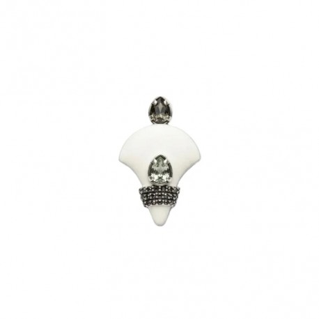 Broche Camila Klein Sopro Das Estepes Resina Prata Velho