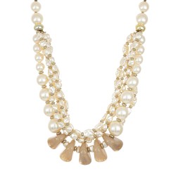 Colar Maria Chic Acessórios CM Pérolas Dourado