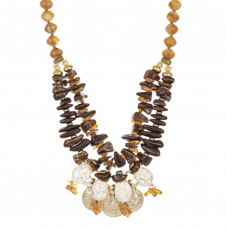 Colar Maria Chic Acessórios CM Medalhas Dourado