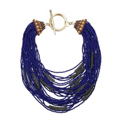 Colar Maria Chic Acessórios CM Miçangas Dourado