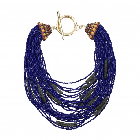 Colar Maria Chic Acessórios CM Miçangas Dourado