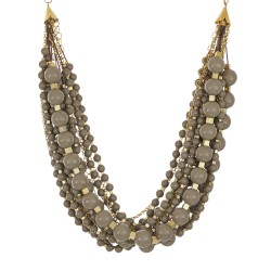Colar Maria Chic Acessórios CM Resinas Dourado