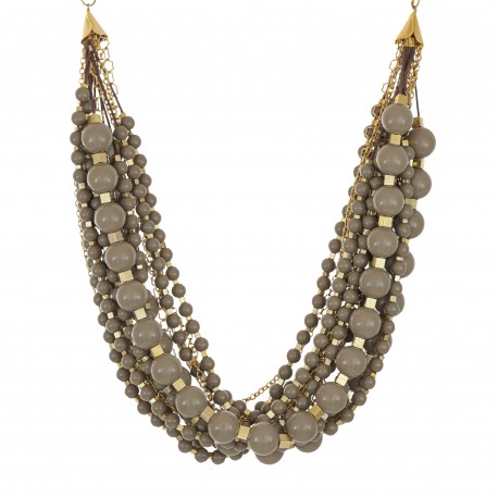 Colar Maria Chic Acessórios CM Resinas Dourado
