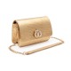 Bolsa Isla Forever In Love Carteira Lizard Cristal Dourada