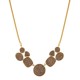 Colar Fane's Drusa Bronze Curto Metal Dourado