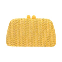 Bolsa Maria Chic Acessórios Clutch Noa Palha Amarela