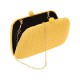 Bolsa Maria Chic Acessórios Clutch Noa Palha Amarela