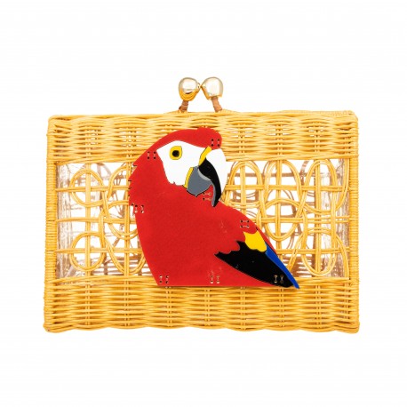 Bolsa Serpui Clutch Juliana Macaw Vime Light Honey