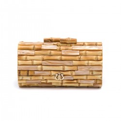 Bolsa Isla Cluth Baguete Bambu Madrepérola