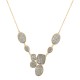 Colar Fane's Drusa Platina Curto Metal Dourado