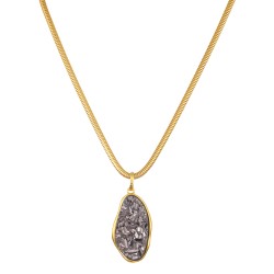 Colar Fane's Drusas Titânio Curto Metal Ouro