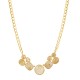 Colar Fane's Pedras Naturais Rutilado Curto Metal Dourado