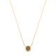 Conjunto Fane's Pedras Naturais Drusa Bronze Metal Dourado PP