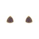 Conjunto Fane's Pedras Naturais Drusa Ametista Metal Dourado PP
