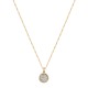 Conjunto Fane's Pedras Naturais Drusa Platina Metal Dourado PP