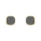Conjunto Fane's Pedras Naturais Drusa Negra Metal Dourado M