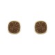 Conjunto Fane's Pedras Naturais Drusa Bronze Metal Dourado M