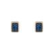 Conjunto Fane's Pedras Naturais Drusa Azul Royal Dourado M