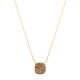 Conjunto Fane's Pedras Naturais Drusa Bronze Metal Dourado M