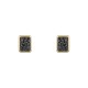 Conjunto Fane's Pedras Naturais Drusa Negra Metal Dourado M