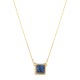 Conjunto Fane's Pedras Naturais Drusa Azul Royal Metal Dourado P