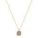 Conjunto Fane's Pedras Naturais Drusa Platina Metal Dourado P