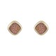 Conjunto Fane's Pedras Naturais Drusa Ametista Metal Dourado P