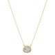 Conjunto Fane's Pedras Naturais Drusa Platina Metal Dourado M
