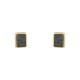 Conjunto Fane's Pedras Naturais Drusa Negra Metal Dourado M