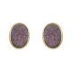 Conjunto Fane's Pedras Naturais Drusa Ametista Metal Dourado M