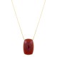 Conjunto Fane's Pedras Naturais Rubi Metal Dourado