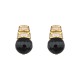 Conjunto Fane's Pedras Naturais Onix Zircônia Dourado