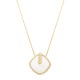 Conjunto Fane's Pedras Naturais Madrepérola Zircônia Dourado