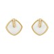 Conjunto Fane's Pedras Naturais Madrepérola Zircônia Dourado