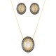 Conjunto Fane's Pedras Naturais Criatais Zircônia Dourado