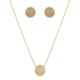 Conjunto Fane's Pedras Naturais Quartzo Rutilado Dourado