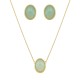 Conjunto Fane's Pedras Naturais Àgata Dourado
