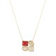 Conjunto Fane's Pedras Naturais Quartzo Cristal Zircônia Dourado